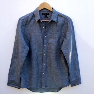 Michael Kors Linen/Cotton Chambray Button Down
